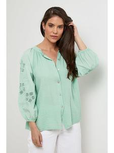 Блузка Rodier Lin, светло-зеленый