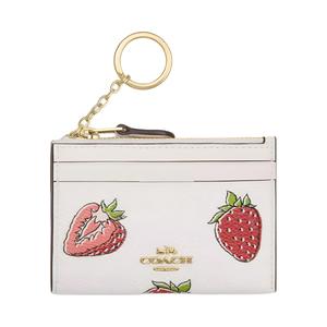 COACH Ультратонкий чехол для удостоверения личности с принтом на ламинированном холсте миниатюрный женский белый, White