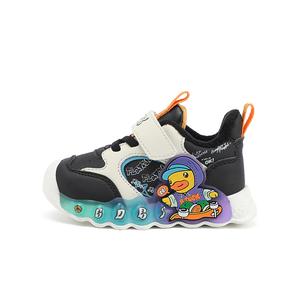 B.Duck Желтые утиные легкие амортизирующие утепленные низкие детские повседневные кроссовки для детей 3-7 лет