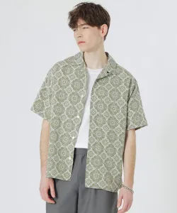 Рубашка с коротким рукавом с орнаментальным принтом Loveless, цвет Light Green