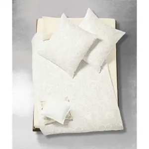 Постельное белье из жаккарда Fleuresse с нефритовыми орнаментами 155x220 см + 80x80 см кремового цвета