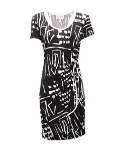 Белое платье из ткани, содержащей спандекс. Joseph Ribkoff, черный