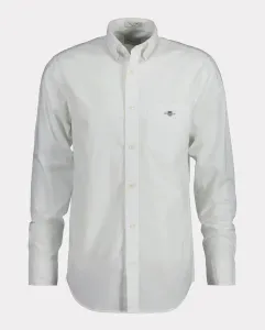 Мужская рубашка большого размера с длинными рукавами и классическим кроем Gant, белый