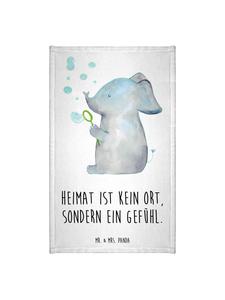 Mr. & Mrs. Panda Миниатюрные мыльные пузыри в виде слоника из полотенец с надписью белого цвета