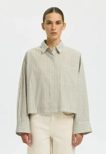 Блузка свободного кроя на пуговицах Selected, Pure Cashmere