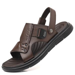 Пляжные шлепанцы мужские EGCHI, коричневый