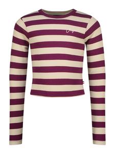Vingino Футболка с длинными рукавами фиолетово-бежевого цвета
