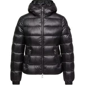 SS26 Glesse Куртка с капюшоном и коротким пуховиком Moncler, черный