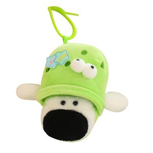 Милые плюшевые игрушки собаки с большим носом, поедающей соль 13см/24см высота MERCONSER, зеленый