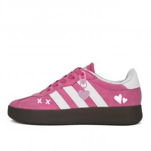 Adidas BARREDA Pink Undertone Love Abrasion Resistant Low top Skateboard Shoes Unisex Pink White