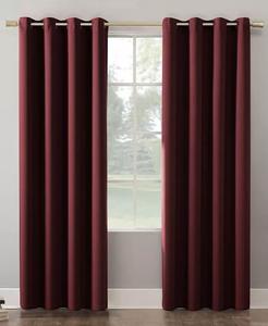 Осло 52 x 63 дюйма затемняющая штора с люверсами театрального класса Sun Zero, фиолетовый