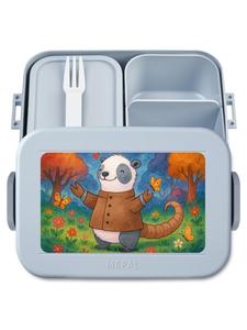 Mr. & Mrs. Panda Дизайн бенто-бокса в стиле астрологии Скорпиона, выполненный в пастельно-голубых тонах (без лишних слов)