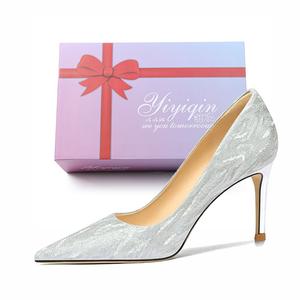 Take the Qin Серебряные туфли на шпильке для женщин, цвет Silver