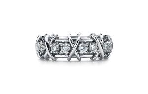 Кольцо Schlumberger Series Platinum TIFFANY & CO., серебряный