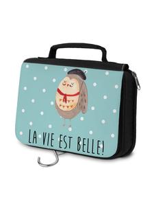 Дорожная сумка в виде совы с надписью Франция в пастельно-бирюзовых тонах Mr. & Mrs. Panda