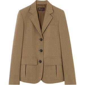 Женский пиджак для делового костюма Loro Piana, tundra soil