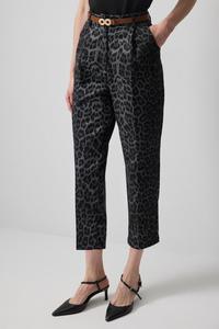 Зауженные брюки со складками спереди Touche Prive, серый/светло-серый