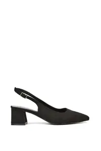 Туфли-лодочки-лодочки с открытой пяткой и острым носком "Becky" на каблуке XY London, черный