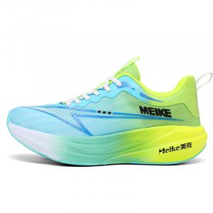 Кроссовки для бега с низким верхом и амортизацией, дышащие, с резиновой пеной и отскоком, унисекс MEIKE, White Green