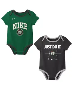 Новорожденный набор из 2 боди Kelly Green/Black Boston Celtics Just Do It Nike