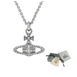 Родированное латунное ожерелье Unisex Silver Vivienne Westwood, серебряный