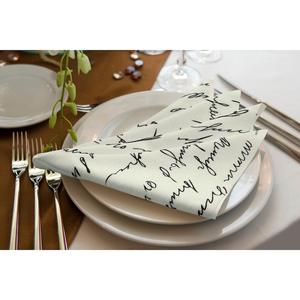 Салфетка из хлопка органического производства Scribble, Сделано в Германии Adam, натуральный/черный