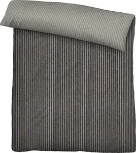 Постельное белье biberna melange flannel 0840507 WEB STRIPES цвет: титан, размер: 1x 155x220 см + 1x 80x80 см Biberna