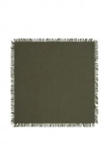 Твиловый платок с бахромой Bompard, зеленый