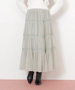 Блестящая многоярусная юбка Jill By Jill Stuart, цвет Green