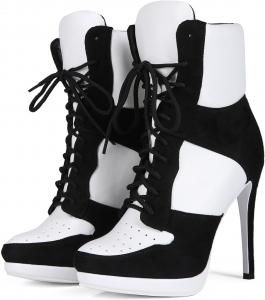 Баскетбольные ботинки Maiosfy Stiletto Sport, черный замш, классические белые кроссовки, ботильоны на щиколотку, большие размеры, модная обувь для женщин и мужчин, высокие сапожки на каблуке, удобные ботильоны