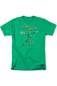Футболка DC Comics Think Green с коротким рукавом для взрослых Gildan