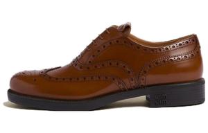 Кожаные туфли-броги от X Church MIU MIU, Tobacco