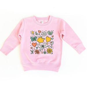 Толстовка для малышей с цветами и бабочками The Juniper Shop, Pink