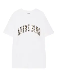 Футболка Walker с принтом леопарда и логотипом Anine Bing, нейтральный