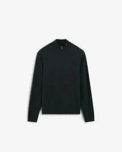 Мужской шерстяной свитер с воротником на молнии до половины Scalpers, темно-серый