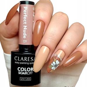 Claresa Perfect Nude 8 Hybrid Nail Polish Hybrid Caramel Brown 5 мл Puderek