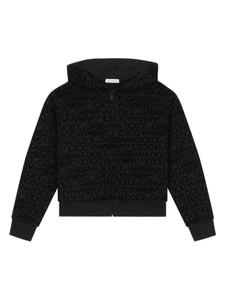 Dolce & Gabbana худи на молнии с логотипом, черный