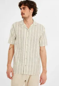 Рубашка с коротким рукавом и текстурированной поверхностью Kappahl, Light Grey