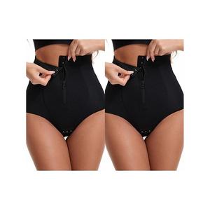 2 пачки женских корректирующих трусов с крючком и молнией спереди Inspire Chic, Black