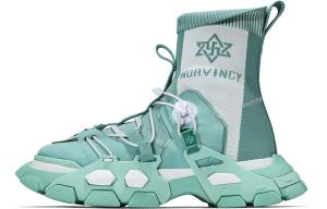 NORVINCY Массивные кроссовки унисекс высокие серо-зеленые, цвет Green