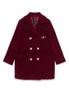 Fay Kids двубортное пальто, красный