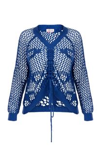 Тонкий вязаный свитер IZIA Sweater, синий