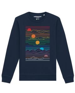 Толстовка Watapparel Sun And Moon, темно-синий