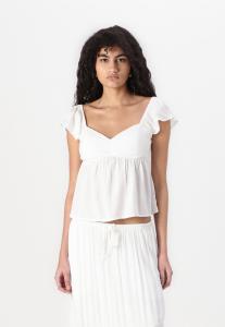 Блуза LACE UP BABY DOLL Hollister Co., белый