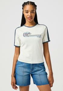 Футболка с принтом SHORT SLEEVE RINGER Wrangler, слоновая кость