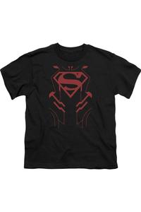 Футболка с коротким рукавом для мальчиков Justice League of America Superboy Gildan, черный