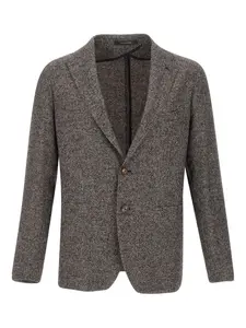 Фактурный однобортный пиджак TAGLIATORE, коричневый