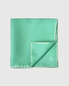 Зеленый шелковый шарф из твила Olimpo, зеленый
