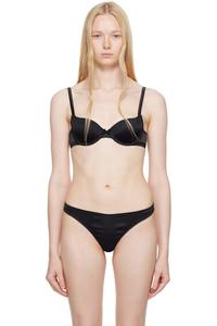 Черный бесшовный роскошный балконетный бюстгальтер Fleur du Mal