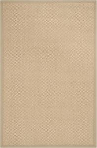 Ковер SAFAVIEH, 61 x 92 см, - коллекция Natural Fiber - цвет Maize & Linen, Sisal, плетеный дизайн с бордюром (NF141B)